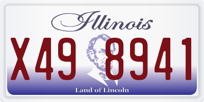 IL license plate X498941