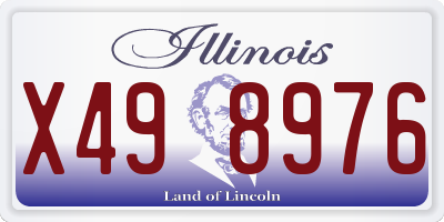 IL license plate X498976