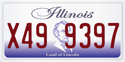 IL license plate X499397