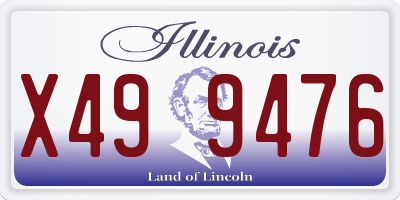IL license plate X499476