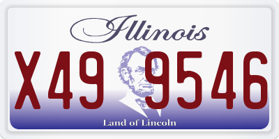 IL license plate X499546