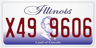 IL license plate X499606