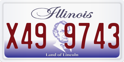 IL license plate X499743