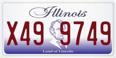 IL license plate X499749