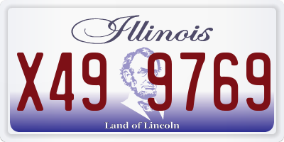 IL license plate X499769