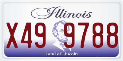 IL license plate X499788