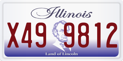 IL license plate X499812