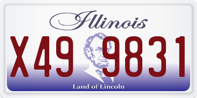 IL license plate X499831