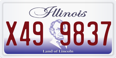 IL license plate X499837
