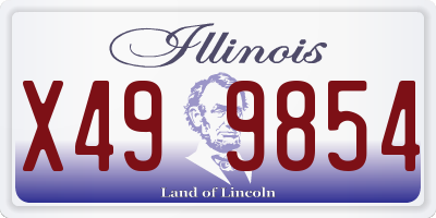 IL license plate X499854