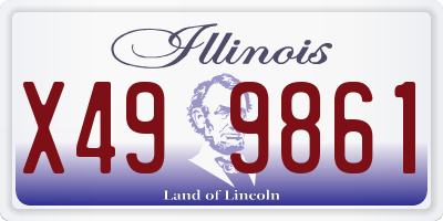 IL license plate X499861