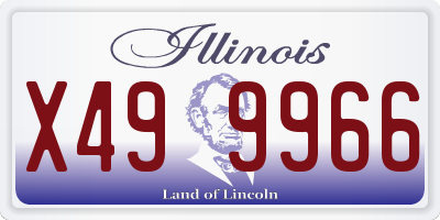 IL license plate X499966