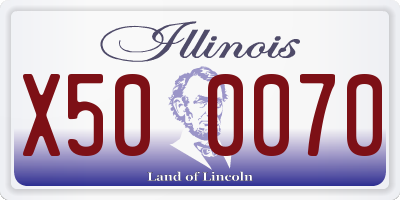 IL license plate X500070