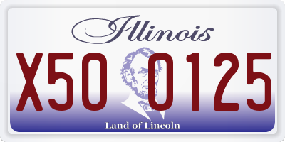 IL license plate X500125