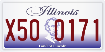 IL license plate X500171