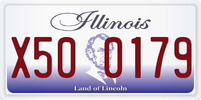 IL license plate X500179