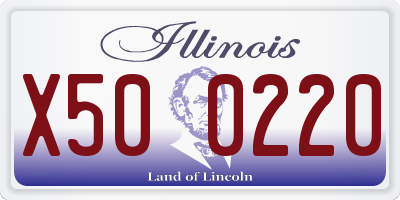 IL license plate X500220