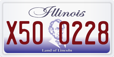 IL license plate X500228