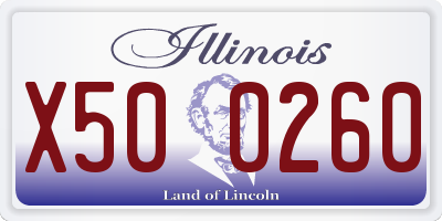 IL license plate X500260