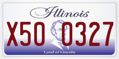 IL license plate X500327