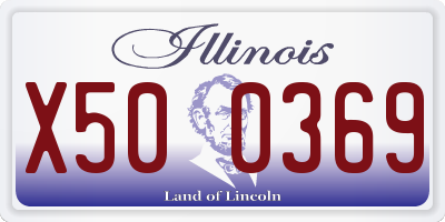 IL license plate X500369