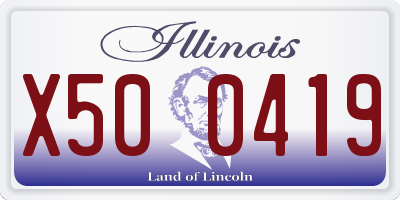 IL license plate X500419