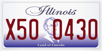 IL license plate X500430
