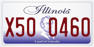 IL license plate X500460