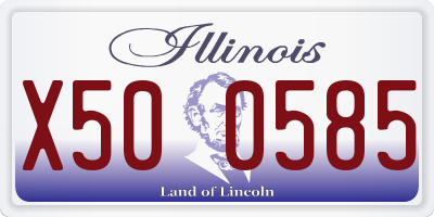 IL license plate X500585