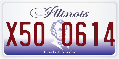 IL license plate X500614