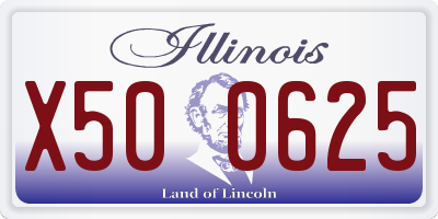 IL license plate X500625