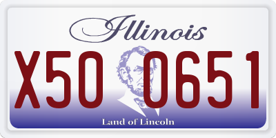 IL license plate X500651