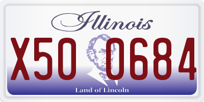 IL license plate X500684