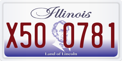 IL license plate X500781