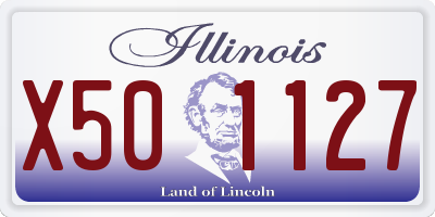IL license plate X501127