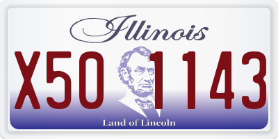 IL license plate X501143