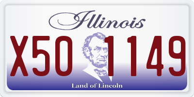 IL license plate X501149