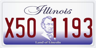 IL license plate X501193