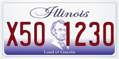 IL license plate X501230