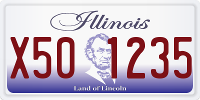 IL license plate X501235