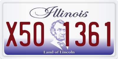 IL license plate X501361