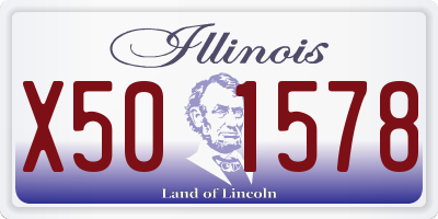 IL license plate X501578