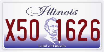 IL license plate X501626