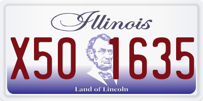 IL license plate X501635