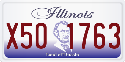 IL license plate X501763