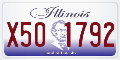 IL license plate X501792