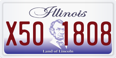 IL license plate X501808
