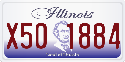IL license plate X501884