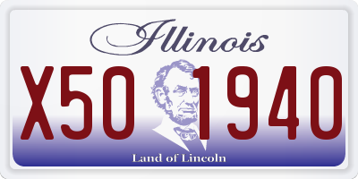 IL license plate X501940