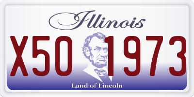 IL license plate X501973